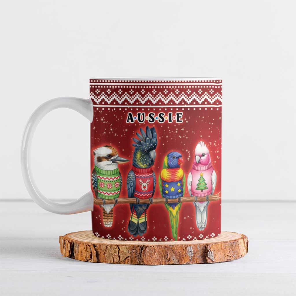 Australian Native Bird Ceramic Mug Kookaburra Black Cockatoo Rainbow Lorikeet Galah - Aussie Hoodie