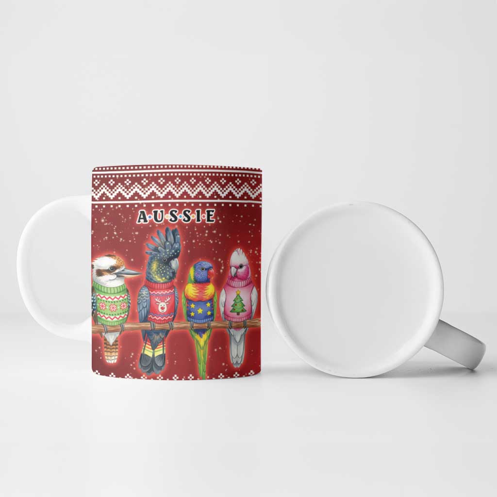 Australian Native Bird Ceramic Mug Kookaburra Black Cockatoo Rainbow Lorikeet Galah - Aussie Hoodie