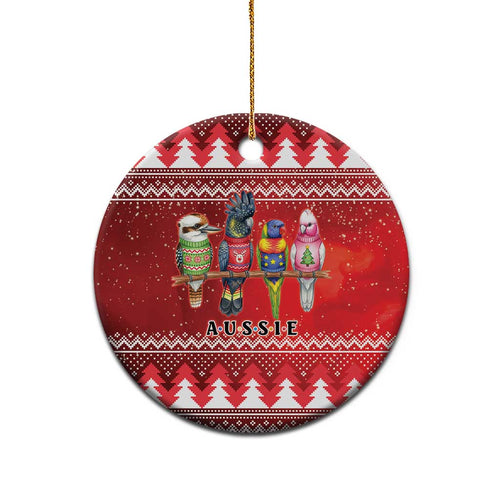 Australian Native Bird Ceramic Ornament Kookaburra Black Cockatoo Rainbow Lorikeet Galah - Aussie Hoodie