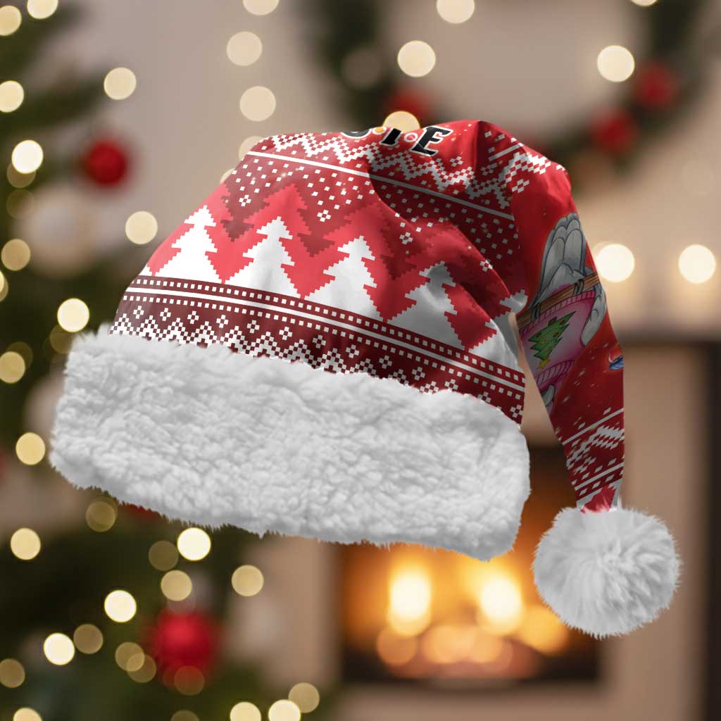 Australian Native Bird Christmas Santa Hat Kookaburra Black Cockatoo Rainbow Lorikeet Galah - Aussie Hoodie