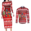 Australian Native Bird Couples Matching Long Sleeve Bodycon Dress and Long Sleeve Button Shirt Kookaburra Black Cockatoo Rainbow Lorikeet Galah - Aussie Hoodie