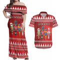 Australian Native Bird Couples Matching Off Shoulder Maxi Dress and Hawaiian Shirt Kookaburra Black Cockatoo Rainbow Lorikeet Galah - Aussie Hoodie