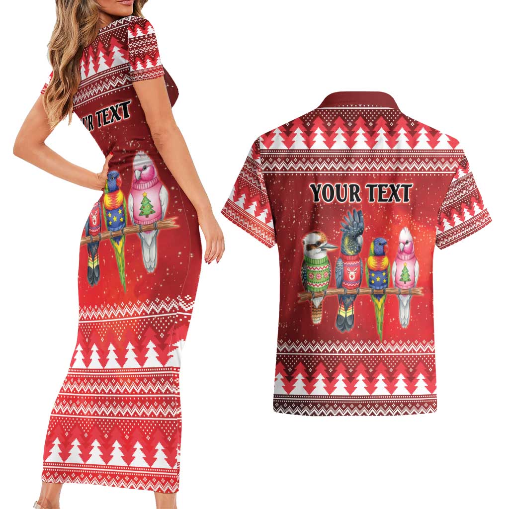 Australian Native Bird Couples Matching Short Sleeve Bodycon Dress and Hawaiian Shirt Kookaburra Black Cockatoo Rainbow Lorikeet Galah - Aussie Hoodie