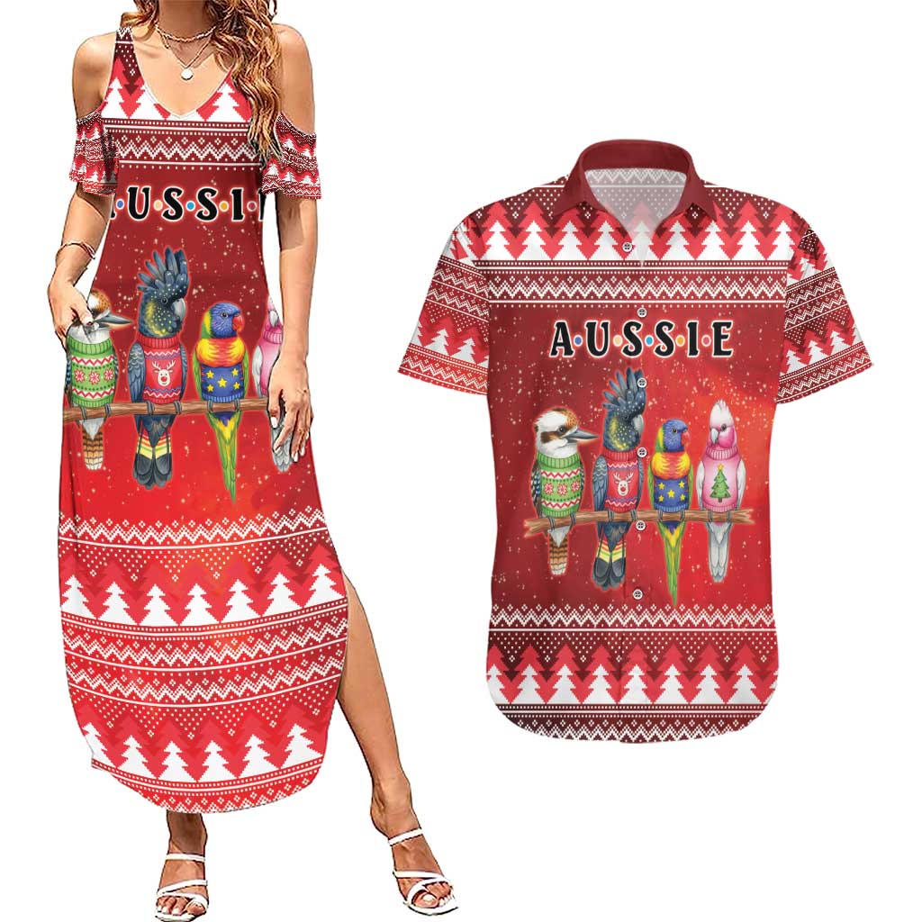 Australian Native Bird Couples Matching Summer Maxi Dress and Hawaiian Shirt Kookaburra Black Cockatoo Rainbow Lorikeet Galah - Aussie Hoodie