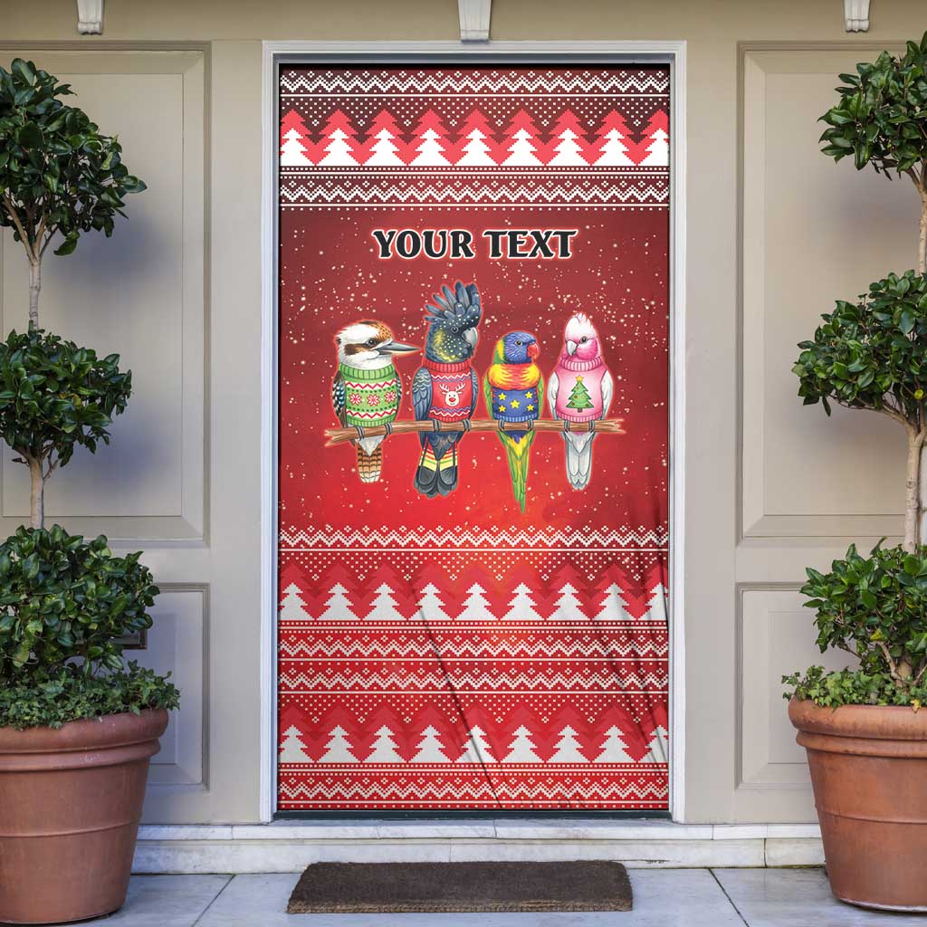 Australian Native Bird Door Cover Kookaburra Black Cockatoo Rainbow Lorikeet Galah - Aussie Hoodie