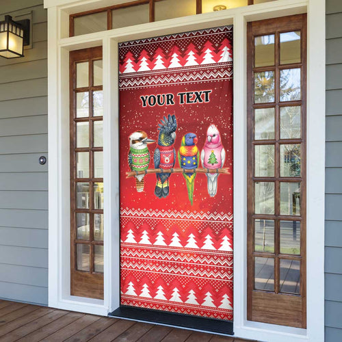 Australian Native Bird Door Cover Kookaburra Black Cockatoo Rainbow Lorikeet Galah - Aussie Hoodie
