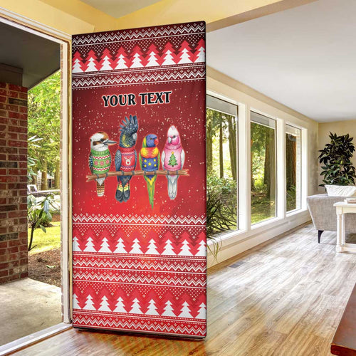 Australian Native Bird Door Cover Kookaburra Black Cockatoo Rainbow Lorikeet Galah - Aussie Hoodie
