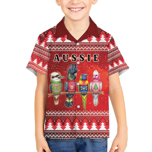 Australian Native Bird Family Matching Long Sleeve Bodycon Dress and Hawaiian Shirt Kookaburra Black Cockatoo Rainbow Lorikeet Galah - Aussie Hoodie