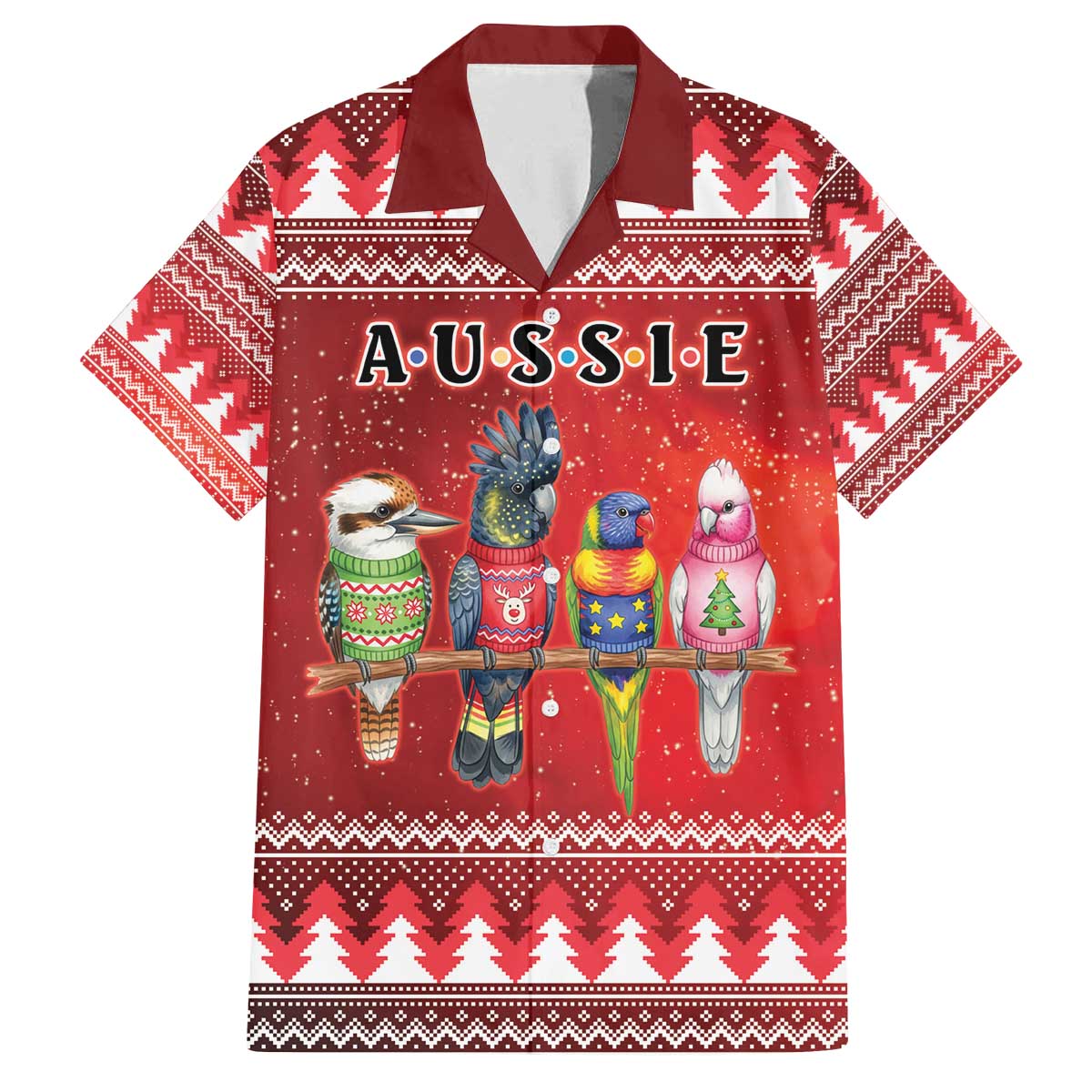 Australian Native Bird Family Matching Off The Shoulder Long Sleeve Dress and Hawaiian Shirt Kookaburra Black Cockatoo Rainbow Lorikeet Galah - Aussie Hoodie