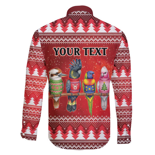 Australian Native Bird Family Matching Off The Shoulder Long Sleeve Dress and Hawaiian Shirt Kookaburra Black Cockatoo Rainbow Lorikeet Galah - Aussie Hoodie