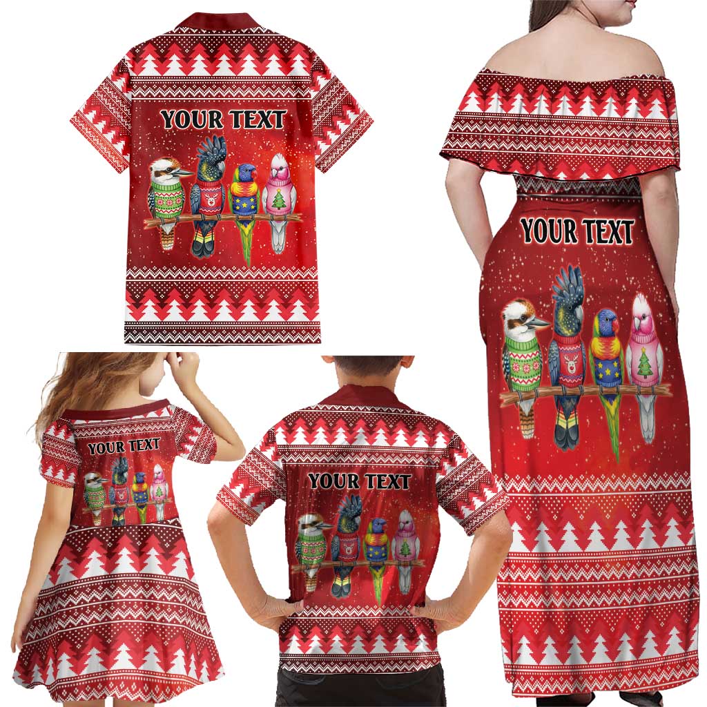 Australian Native Bird Family Matching Off Shoulder Maxi Dress and Hawaiian Shirt Kookaburra Black Cockatoo Rainbow Lorikeet Galah - Aussie Hoodie