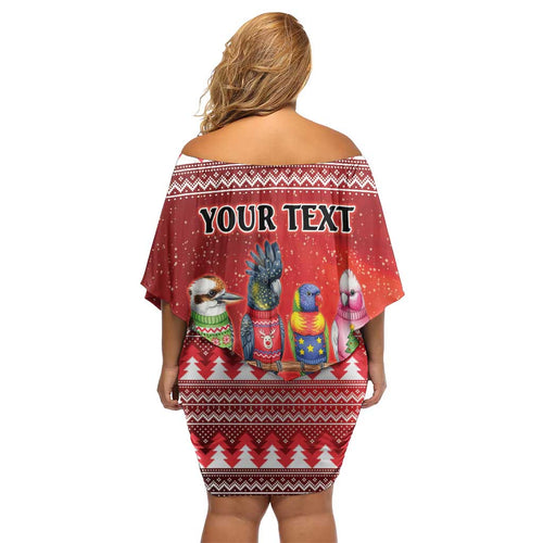 Australian Native Bird Family Matching Off Shoulder Short Dress and Hawaiian Shirt Kookaburra Black Cockatoo Rainbow Lorikeet Galah - Aussie Hoodie