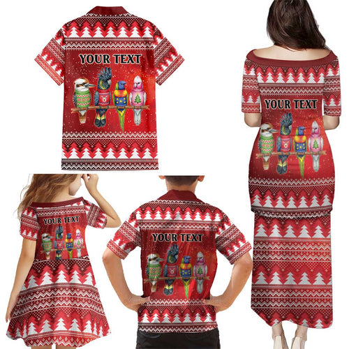 Australian Native Bird Family Matching Puletasi and Hawaiian Shirt Kookaburra Black Cockatoo Rainbow Lorikeet Galah - Aussie Hoodie