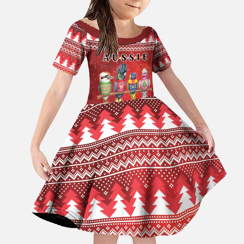 Australian Native Bird Family Matching Short Sleeve Bodycon Dress and Hawaiian Shirt Kookaburra Black Cockatoo Rainbow Lorikeet Galah - Aussie Hoodie