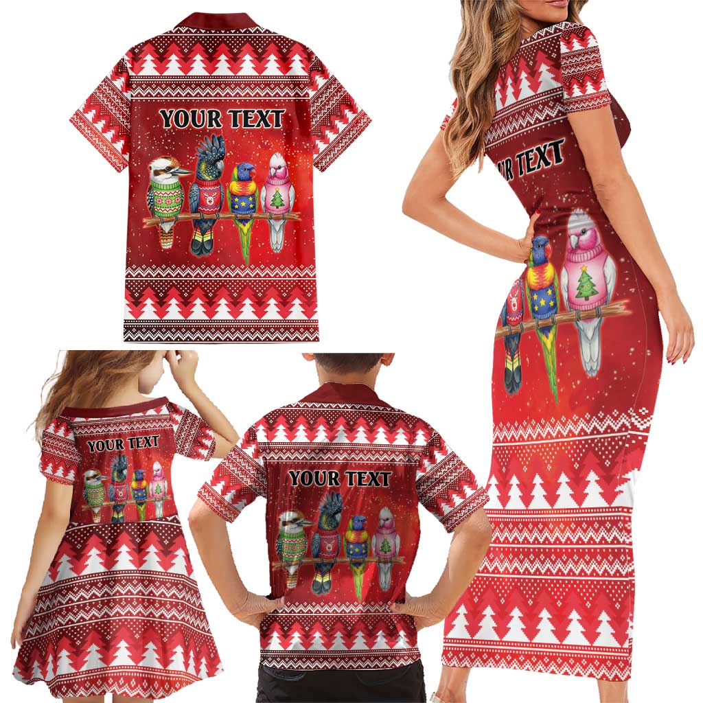 Australian Native Bird Family Matching Short Sleeve Bodycon Dress and Hawaiian Shirt Kookaburra Black Cockatoo Rainbow Lorikeet Galah - Aussie Hoodie
