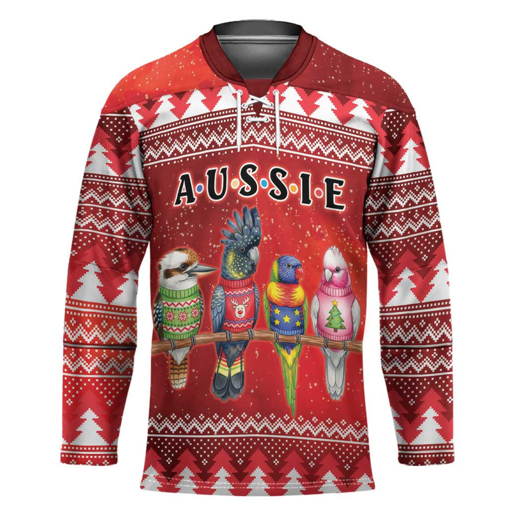Australian Native Bird Hockey Jersey Kookaburra Black Cockatoo Rainbow Lorikeet Galah - Aussie Hoodie