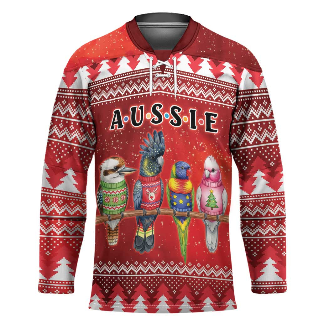 Australian Native Bird Hockey Jersey Kookaburra Black Cockatoo Rainbow Lorikeet Galah - Aussie Hoodie
