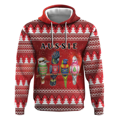 Australian Native Bird Hoodie Kookaburra Black Cockatoo Rainbow Lorikeet Galah - Aussie Hoodie