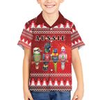 Australian Native Bird Kid Hawaiian Shirt Kookaburra Black Cockatoo Rainbow Lorikeet Galah - Aussie Hoodie