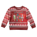 Australian Native Bird Kid Ugly Christmas Sweater Kookaburra Black Cockatoo Rainbow Lorikeet Galah - Aussie Hoodie