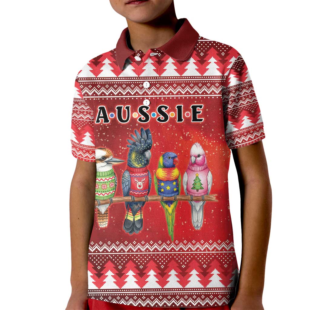 Australian Native Bird Kid Polo Shirt Kookaburra Black Cockatoo Rainbow Lorikeet Galah - Aussie Hoodie