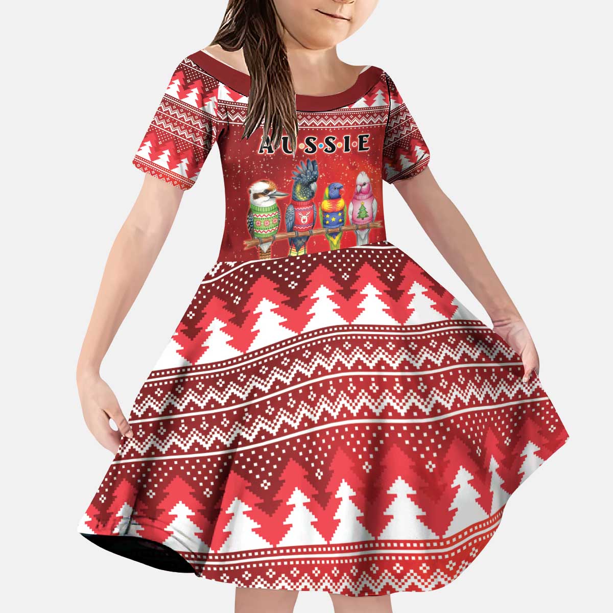 Australian Native Bird Kid Short Sleeve Dress Kookaburra Black Cockatoo Rainbow Lorikeet Galah - Aussie Hoodie