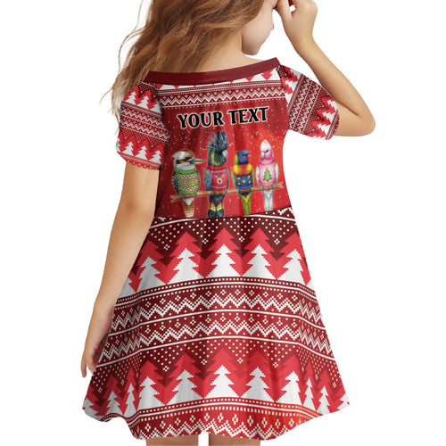 Australian Native Bird Kid Short Sleeve Dress Kookaburra Black Cockatoo Rainbow Lorikeet Galah - Aussie Hoodie