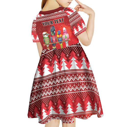 Australian Native Bird Kid Short Sleeve Dress Kookaburra Black Cockatoo Rainbow Lorikeet Galah - Aussie Hoodie