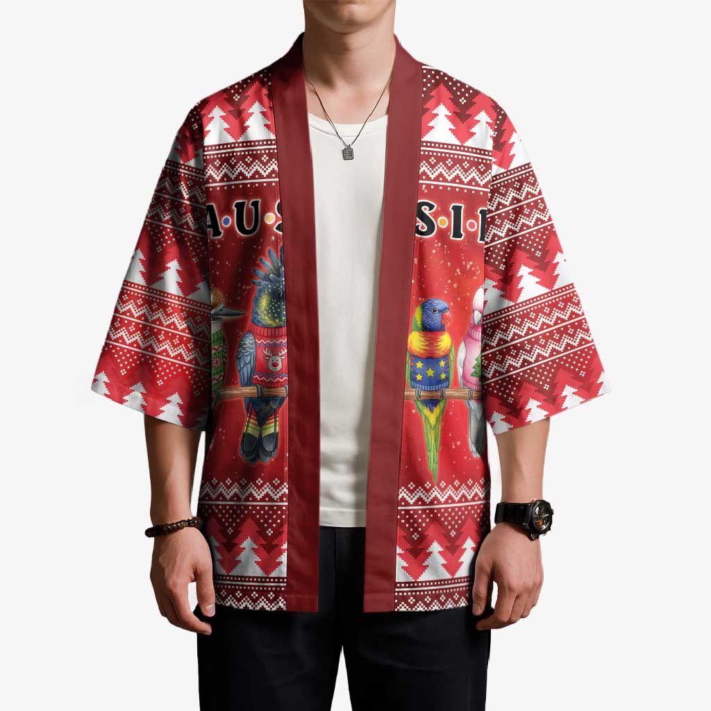 Australian Native Bird Kimono Kookaburra Black Cockatoo Rainbow Lorikeet Galah - Aussie Hoodie