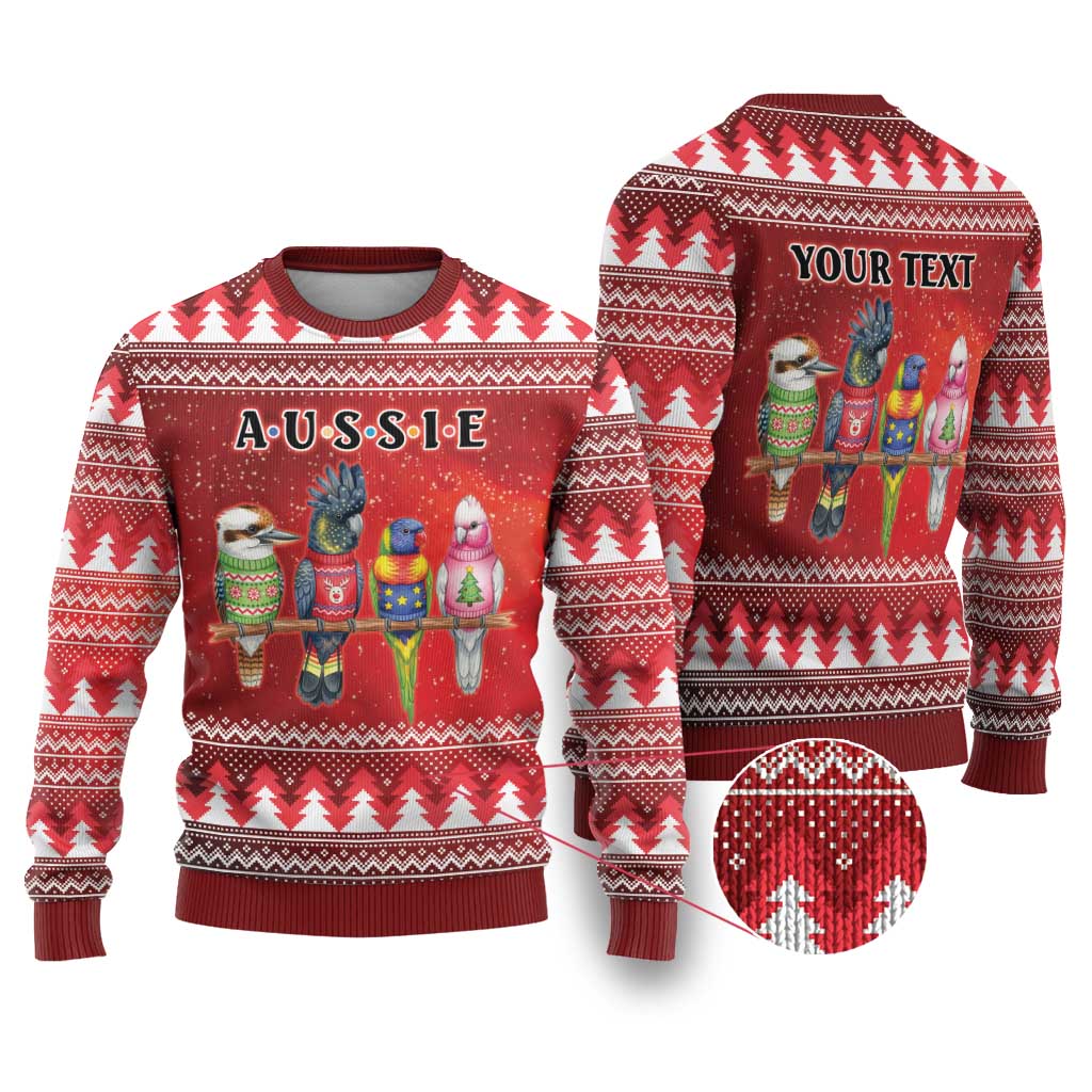 Australian Native Bird Ugly Christmas Sweater Kookaburra Black Cockatoo Rainbow Lorikeet Galah - Aussie Hoodie