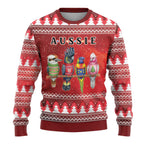 Australian Native Bird Ugly Christmas Sweater Kookaburra Black Cockatoo Rainbow Lorikeet Galah - Aussie Hoodie