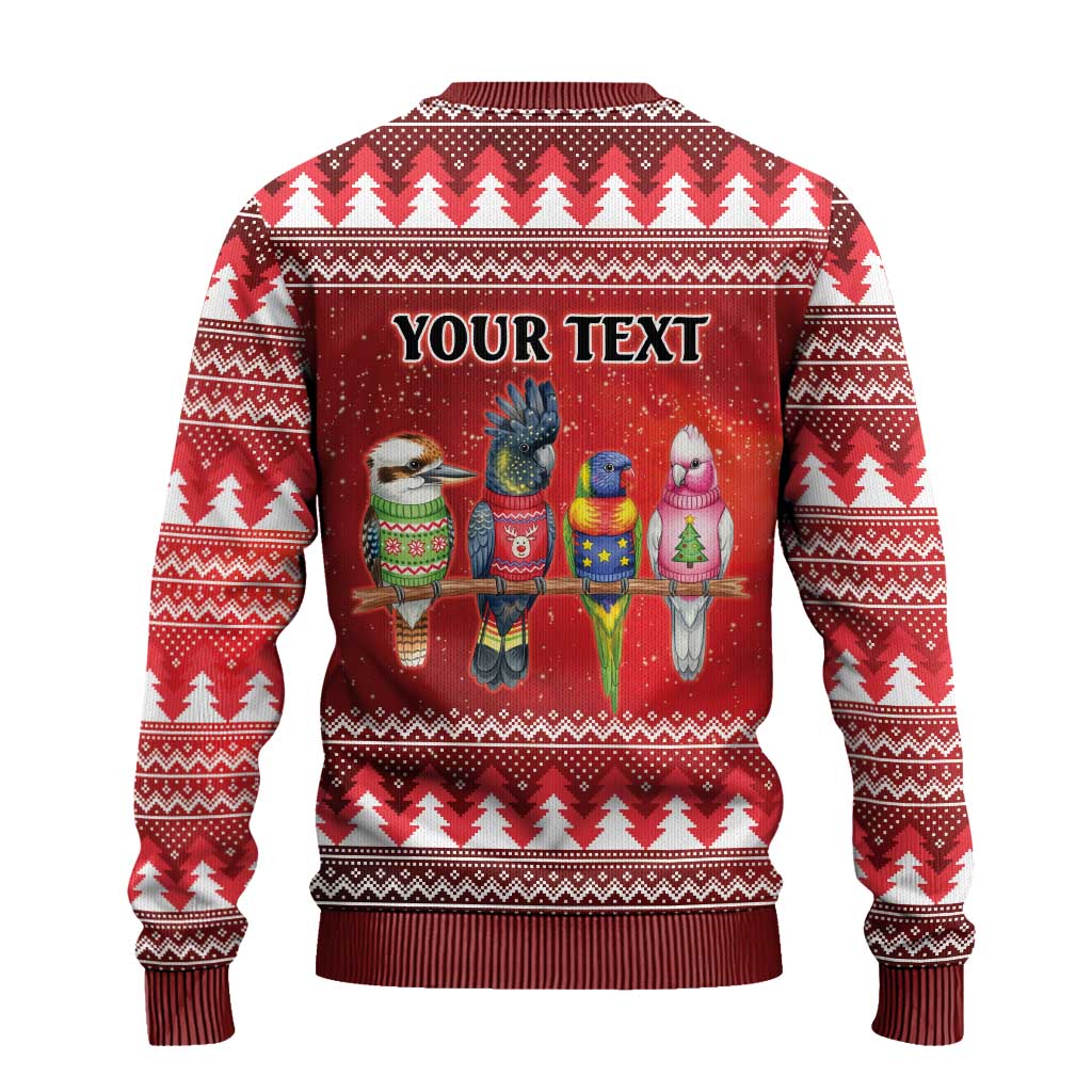 Australian Native Bird Ugly Christmas Sweater Kookaburra Black Cockatoo Rainbow Lorikeet Galah - Aussie Hoodie