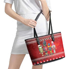 Australian Native Bird Leather Tote Bag Kookaburra Black Cockatoo Rainbow Lorikeet Galah - Aussie Hoodie