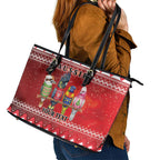 Australian Native Bird Leather Tote Bag Kookaburra Black Cockatoo Rainbow Lorikeet Galah - Aussie Hoodie