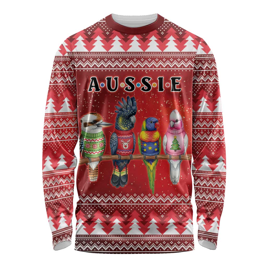 Australian Native Bird Long Sleeve Shirt Kookaburra Black Cockatoo Rainbow Lorikeet Galah - Aussie Hoodie