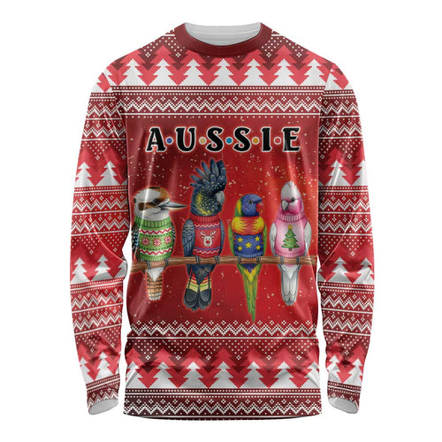 Australian Native Bird Long Sleeve Shirt Kookaburra Black Cockatoo Rainbow Lorikeet Galah - Aussie Hoodie
