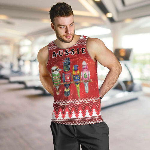Australian Native Bird Men Tank Top Kookaburra Black Cockatoo Rainbow Lorikeet Galah - Aussie Hoodie