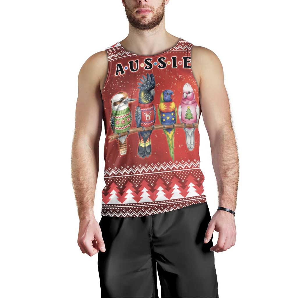 Australian Native Bird Men Tank Top Kookaburra Black Cockatoo Rainbow Lorikeet Galah - Aussie Hoodie