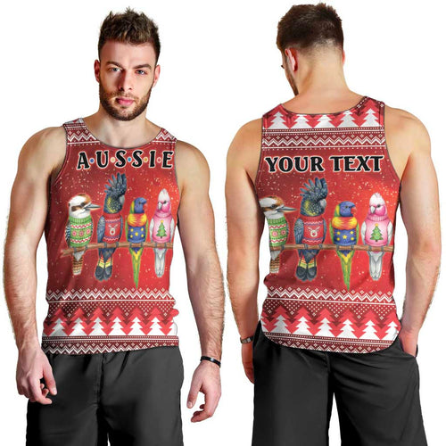 Australian Native Bird Men Tank Top Kookaburra Black Cockatoo Rainbow Lorikeet Galah - Aussie Hoodie