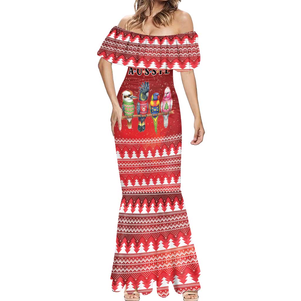 Australian Native Bird Mermaid Dress Kookaburra Black Cockatoo Rainbow Lorikeet Galah - Aussie Hoodie