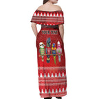 Australian Native Bird Off Shoulder Maxi Dress Kookaburra Black Cockatoo Rainbow Lorikeet Galah - Aussie Hoodie