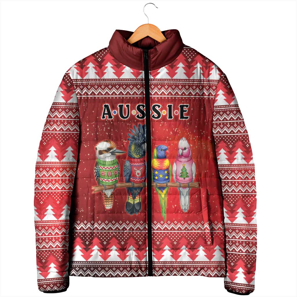 Australian Native Bird Padded Jacket Kookaburra Black Cockatoo Rainbow Lorikeet Galah - Aussie Hoodie