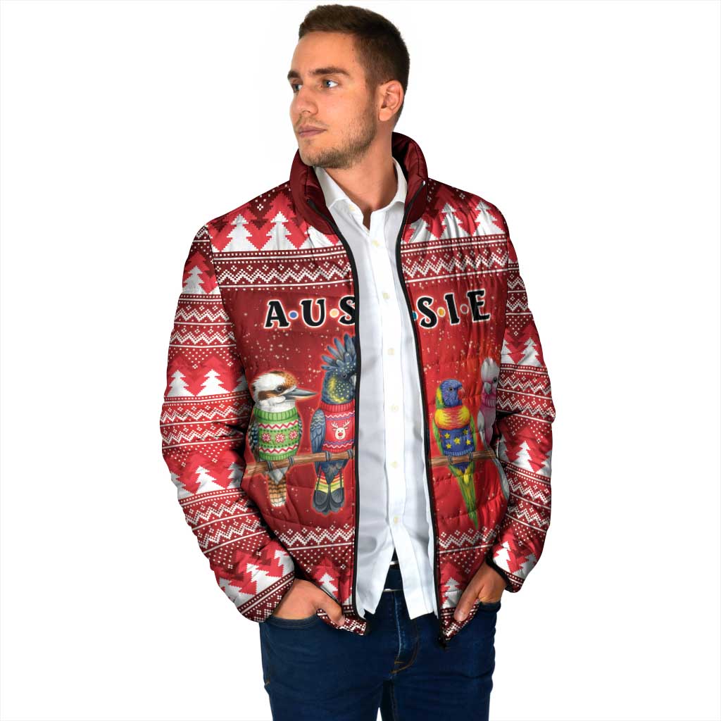 Australian Native Bird Padded Jacket Kookaburra Black Cockatoo Rainbow Lorikeet Galah - Aussie Hoodie