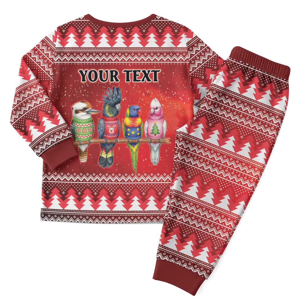 Australian Native Bird Christmas Pajama Set Kookaburra Black Cockatoo Rainbow Lorikeet Galah - Aussie Hoodie