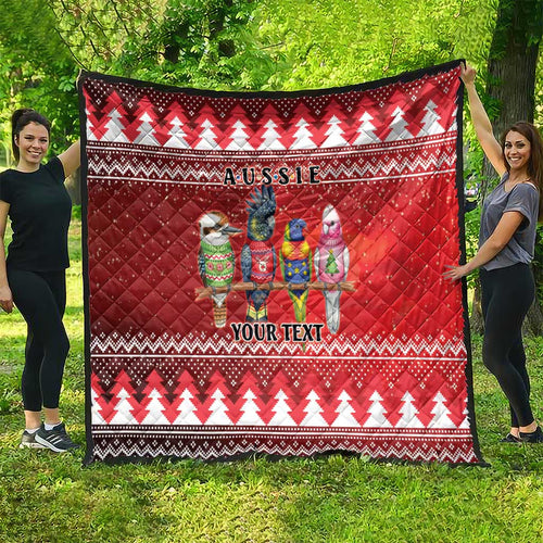 Australian Native Bird Quilt Kookaburra Black Cockatoo Rainbow Lorikeet Galah - Aussie Hoodie