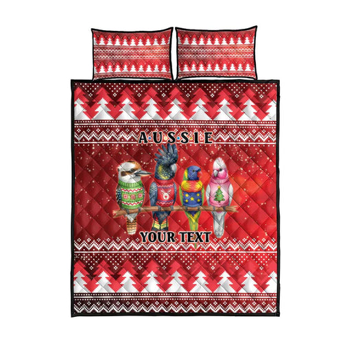 Australian Native Bird Quilt Bed Set Kookaburra Black Cockatoo Rainbow Lorikeet Galah - Aussie Hoodie