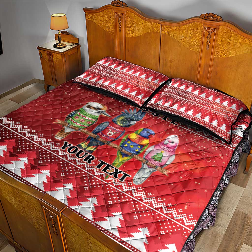 Australian Native Bird Quilt Bed Set Kookaburra Black Cockatoo Rainbow Lorikeet Galah - Aussie Hoodie