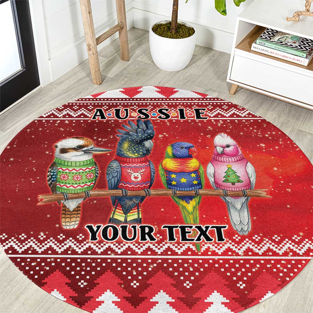Australian Native Bird Round Carpet Kookaburra Black Cockatoo Rainbow Lorikeet Galah - Aussie Hoodie