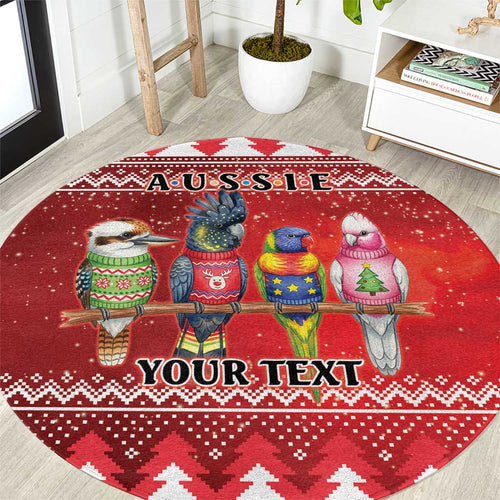 Australian Native Bird Round Carpet Kookaburra Black Cockatoo Rainbow Lorikeet Galah - Aussie Hoodie