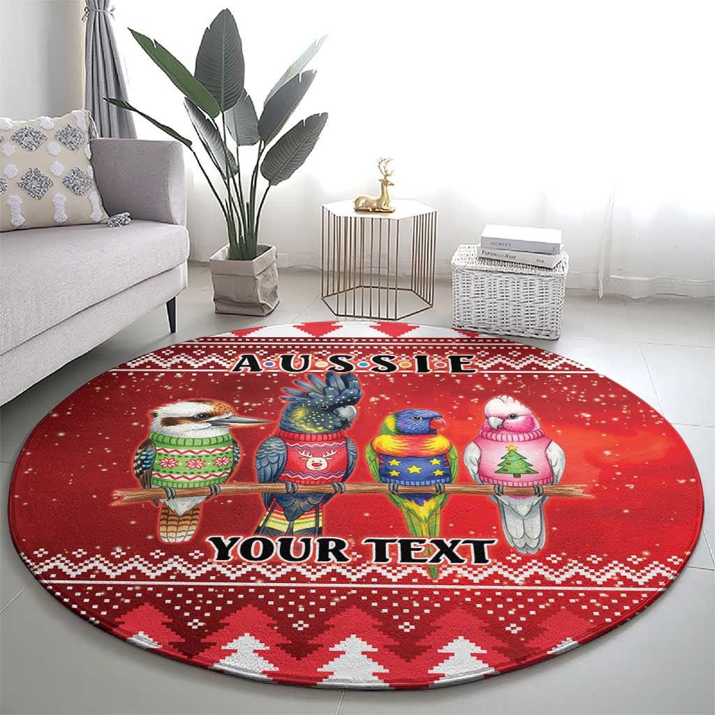Australian Native Bird Round Carpet Kookaburra Black Cockatoo Rainbow Lorikeet Galah - Aussie Hoodie